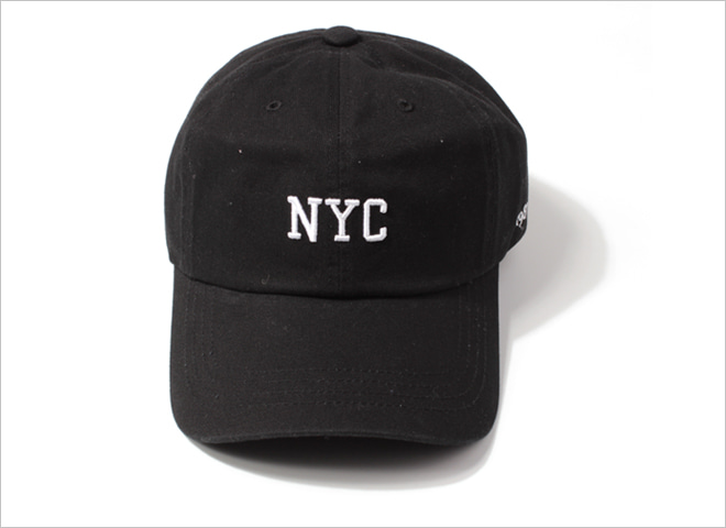 NYC 로고 자수 볼캡 커플 남녀공용 모자 심플 유행 