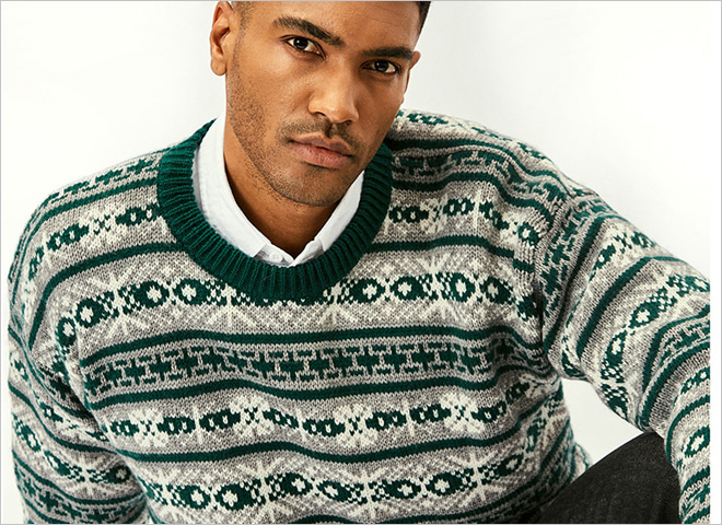 [ 무료배송 해외구매 수입 ] 미국 복고 노르딕 루즈핏 니트 스웨터  직구 무배 봄 가을 에스닉 겨울  