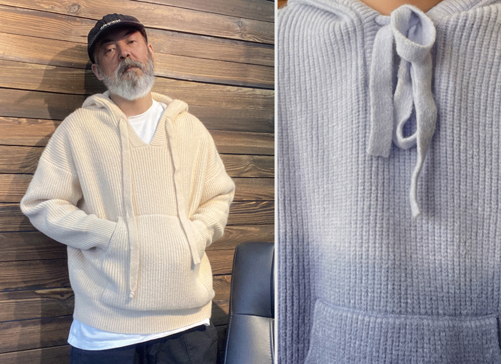 무료배송 해외 수입  후드티 니트후드 스웨터 모던 심플 루즈핏 두꺼운 따뜻한 겨울 봄 가을