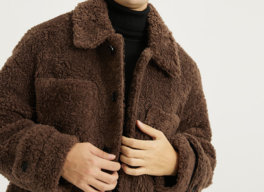 무료배송 해외 수입 양털 양모 하프 후리스 셔츠 남방  자켓 두꺼운 따뜻한 겨울