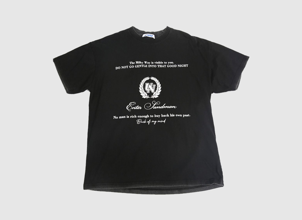 무료배송 해외 수입 반팔티 로고  나염 빈티지 워싱 루즈핏 티셔츠