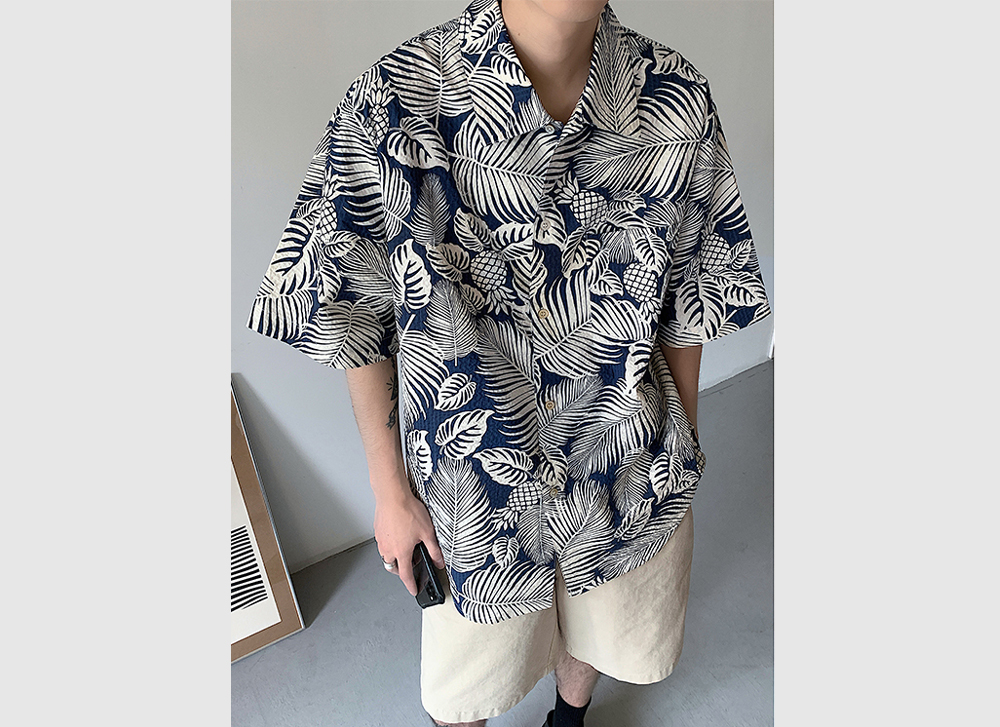 무료배송 해외 수입 하와이언 하와이안 셔츠 반팔 플라워 패턴 프린트 나염 루즈핏 여름