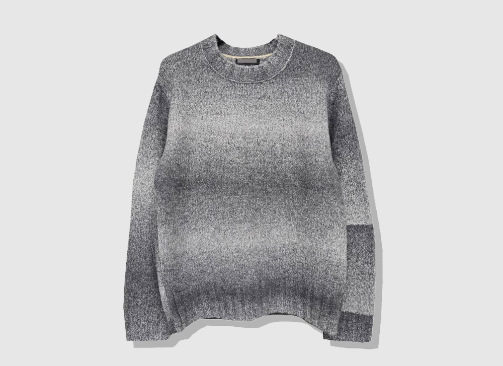 무료배송 해외 수입 니트티 울 라운드 슬림핏 두꺼운 따뜻한 그라데이션 스웨터 가을 겨울